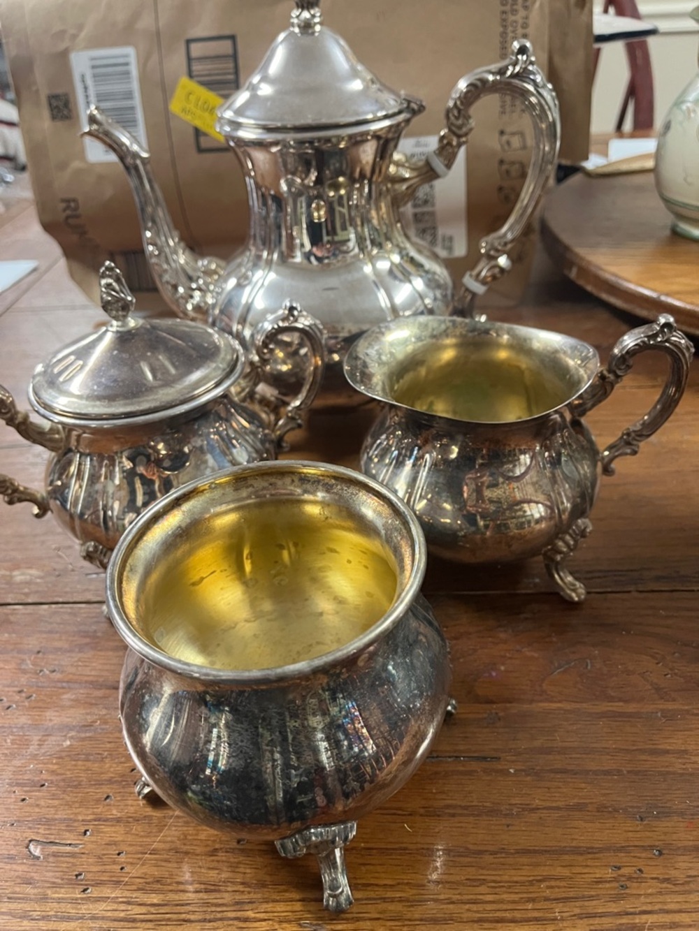 Towle silver plate tea set